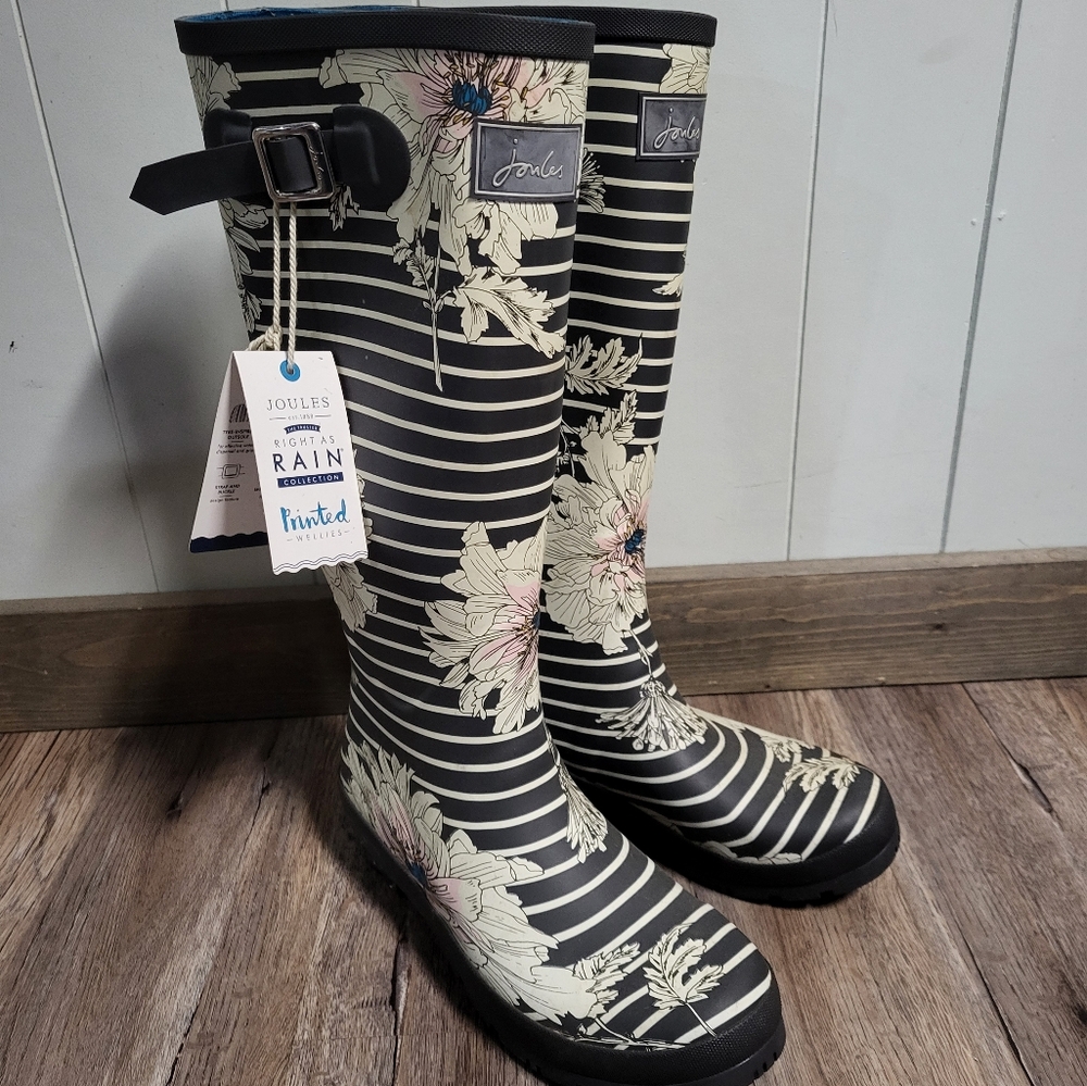 Joules Right as Rain Printed Wellies